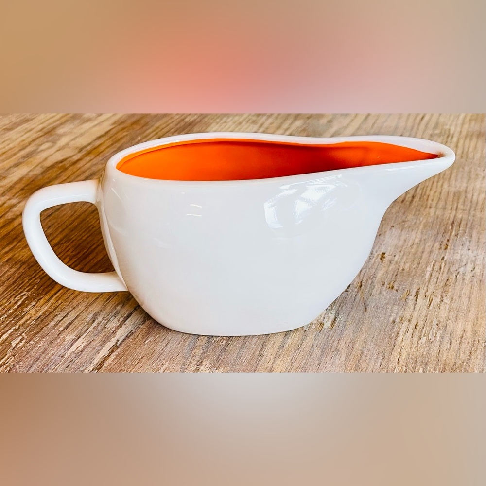 Rae Dunn Artisan Collection Magenta Hello Fall Gravy Boat. Squirrel And Rabbit - Picture 4 of 5